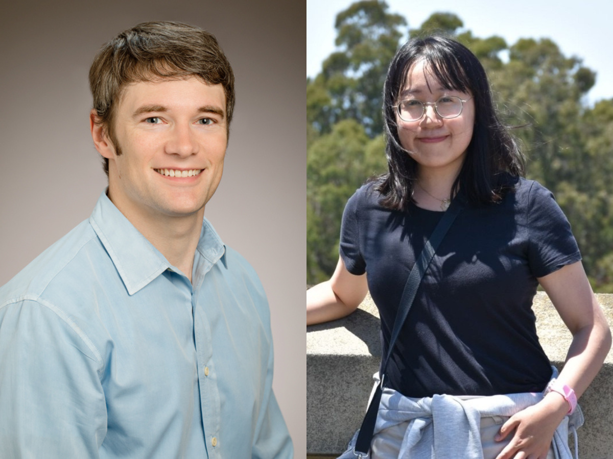 Bioengineering professor Andrew Smith and postdoc Yujun Feng.