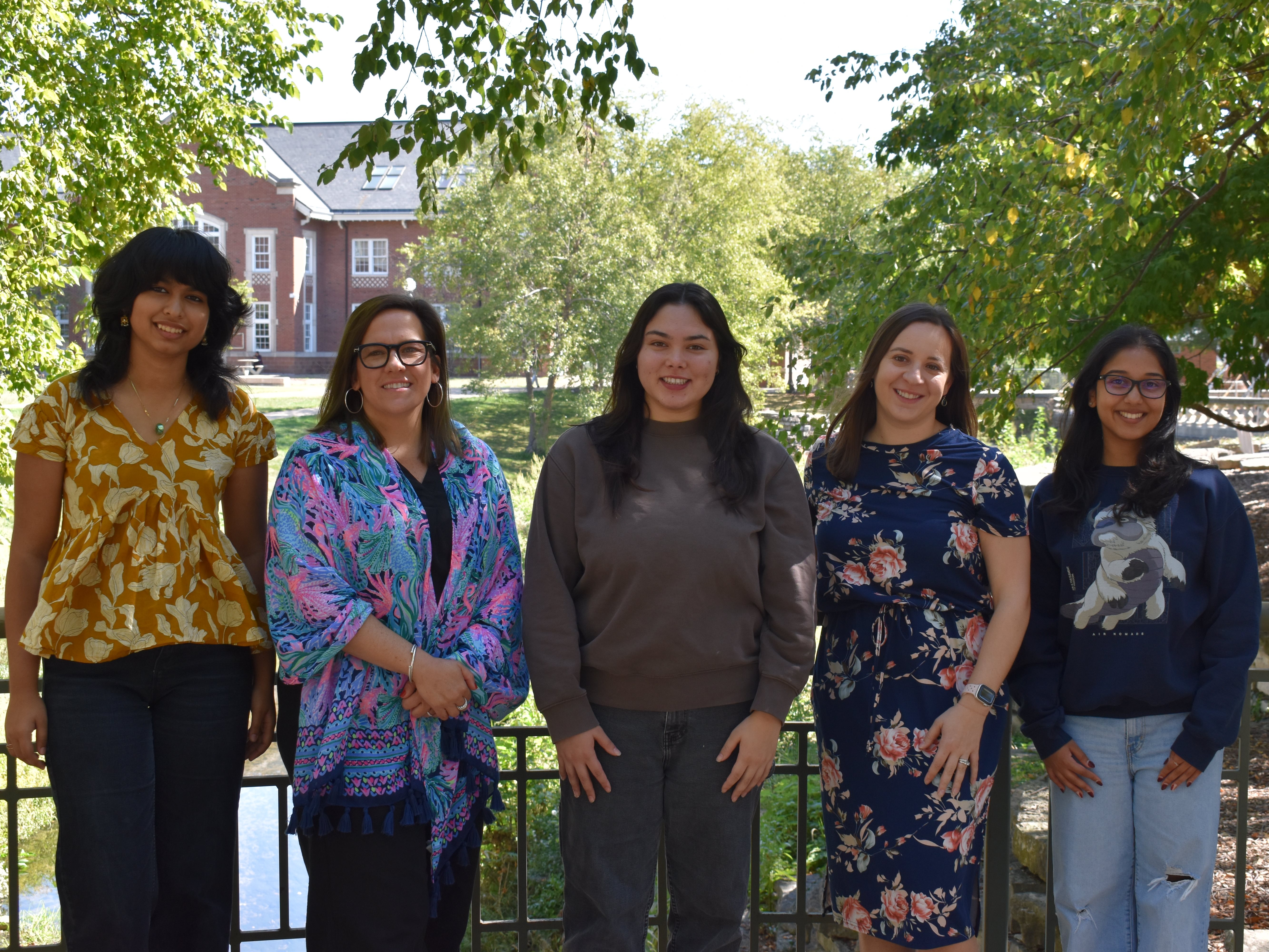 Left to right: Asheera Kaul, professor Holly Golecki, Katie Zobus, professor Caroline Cvetkovic, and Shriya Wagholikar