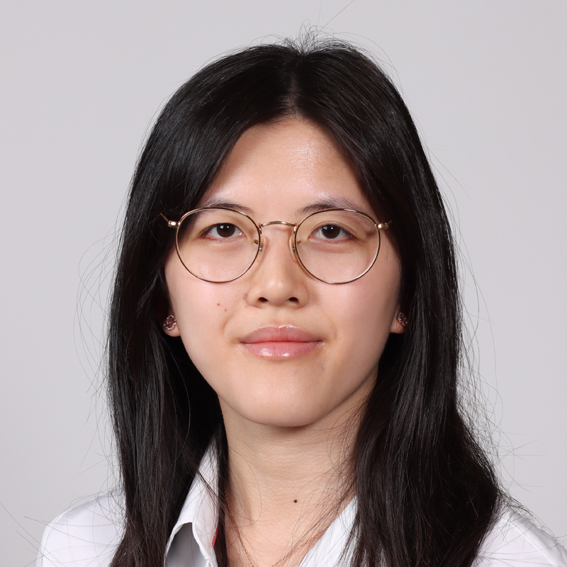 A woman with glasses
