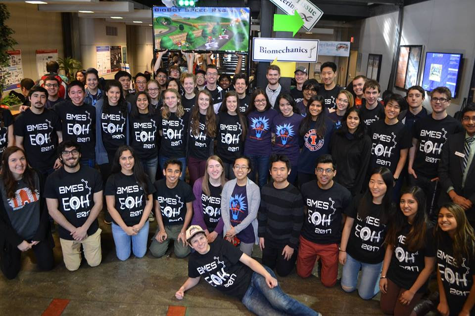 BMES members at the 2017 Engineering Open House, where they collected 30% of the project awards.