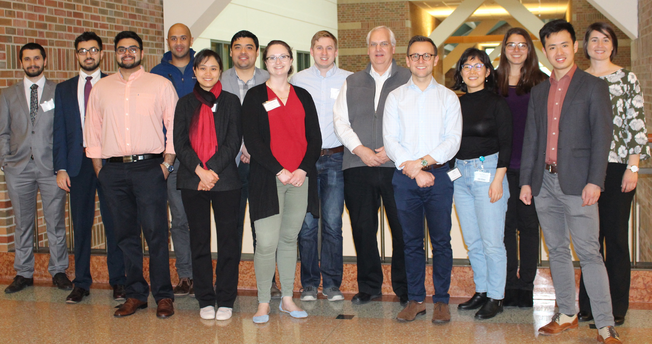 Mayo and M.Eng. in Bioengineering students are pictured with Bruce Horazdovsky, associate dean of the Mayo Graduate School (sixth from right).