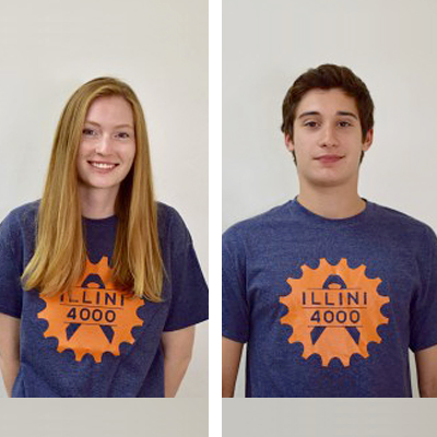 Claire Niewiara (left) and Jacob Minin, Summer 2020 participants in the Illini 4000