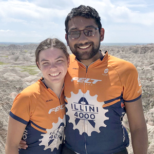 Erin Tevonian (left) and Viraat Goel during their Summer 2019 Illini 4000 trek