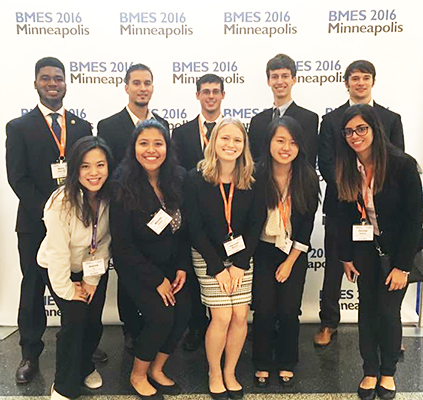A group of students from the Discoveries in Bioimaging REU participated in the Biomedical Engineering Society (BMES) annual meeting