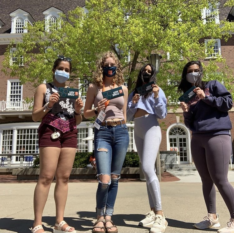 <em>Image of Gift of Life members at one of their drives this past semester.</em>