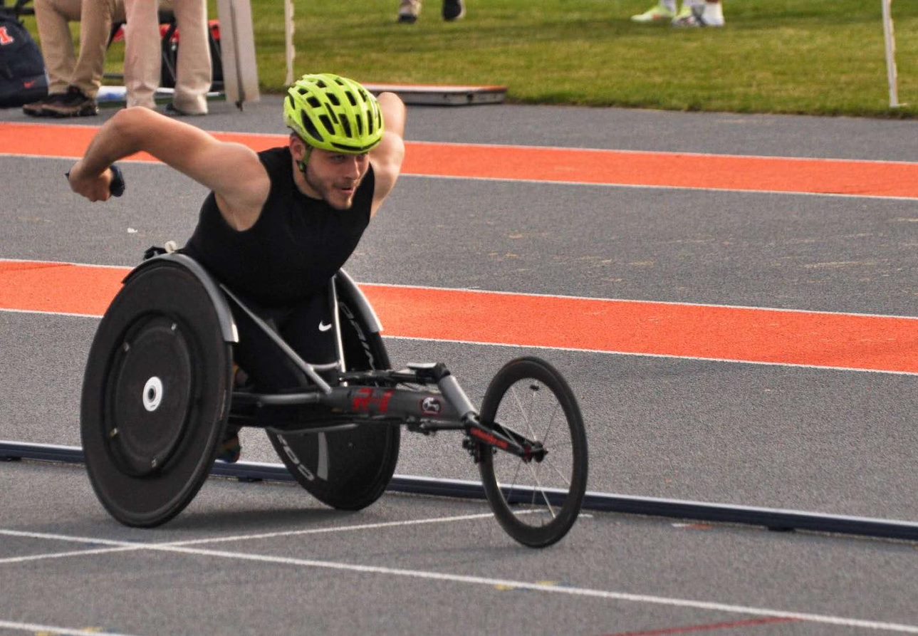 Jason mid-race