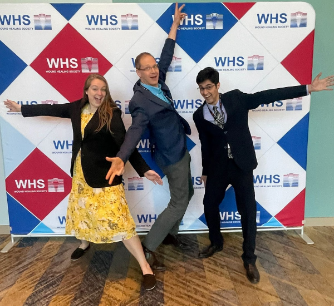 Megan with her co-advisor and second author at the Wound Healing Society annual conference in April 2022&amp;nbsp;