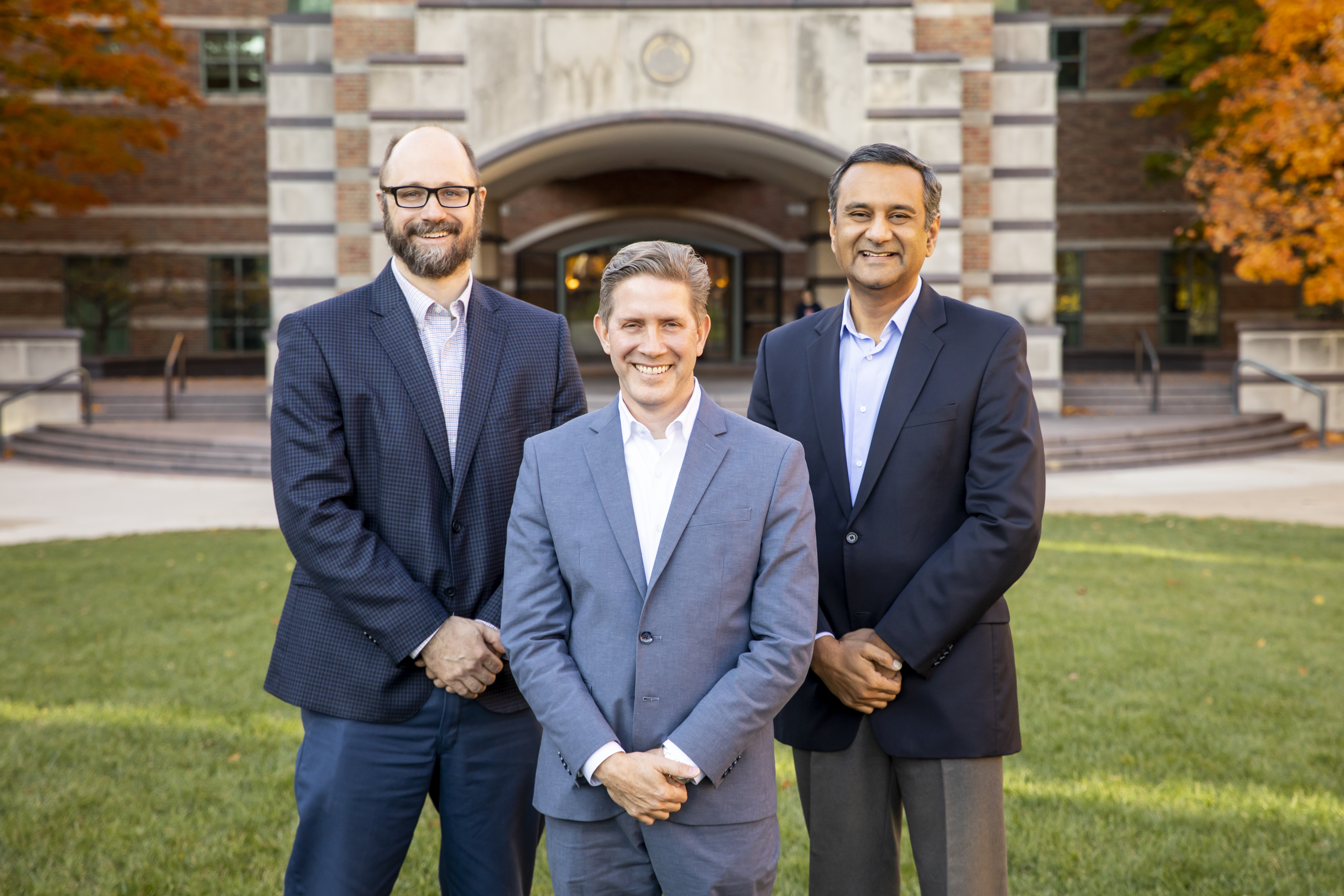 Left to right: CLIMB co-lead Mark&amp;amp;amp;nbsp;Anastasio, CLIMB director Stephen Boppart, and CLIMB co-lead Rohit Bhargava