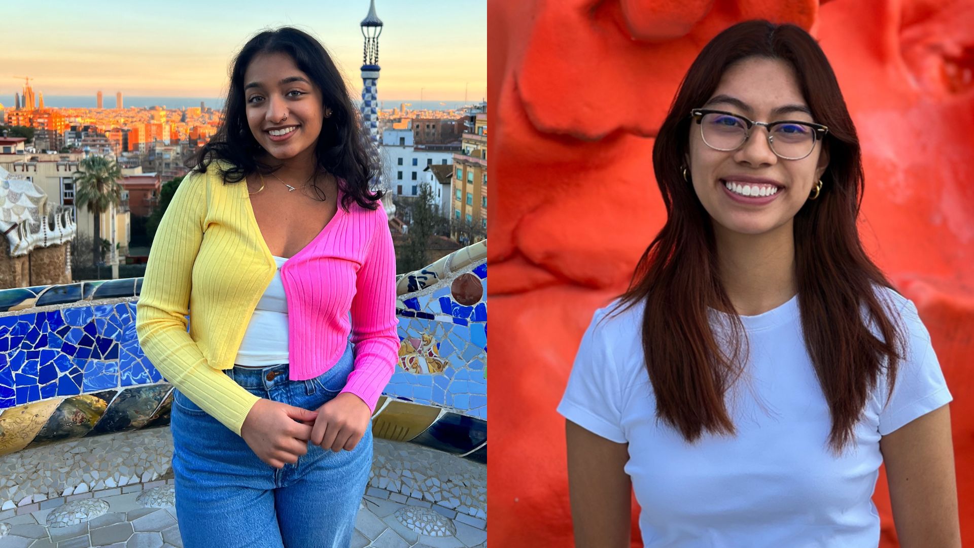 Peer mentors Anushka Agashe and Erien Lucero