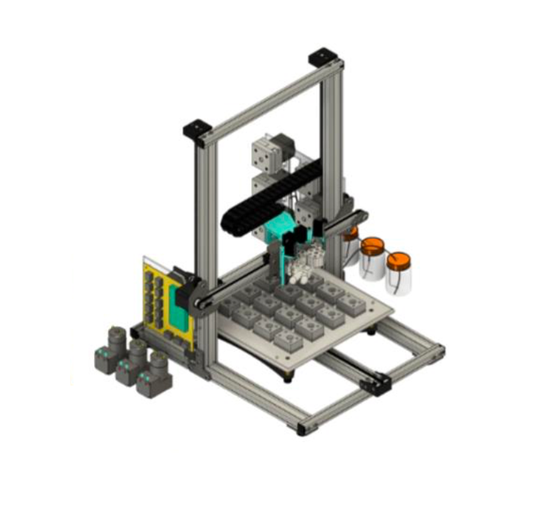 Diagram of the Electrolab. Adapted from "The Electrolab: An open source modular platform for automated characterization of redox-active electrolytes," by Oh et al. 2023, Oct 10, Device.