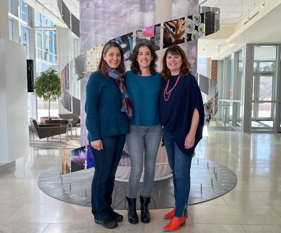 <em>University of Illinois Urbana-Champaign research team, from left, Kim Selting, Sara Pedron-Haba, and Catherine Best-Popescu, are recipients of grants from the Cancer Center at Illinois (CCIL) and the Elsa U. Pardee Foundation</em>