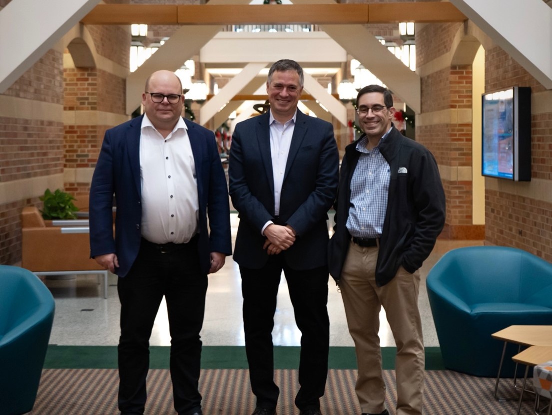 Wawryzneic &quot;Wawosz&quot; Dobrucki (left), alongside Liviu Mirica (center), and Dr. Daniel Llano.