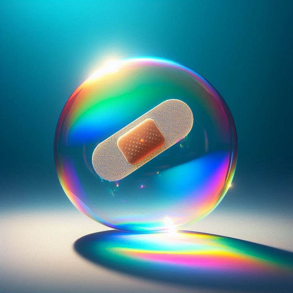 A bandage on a bubble