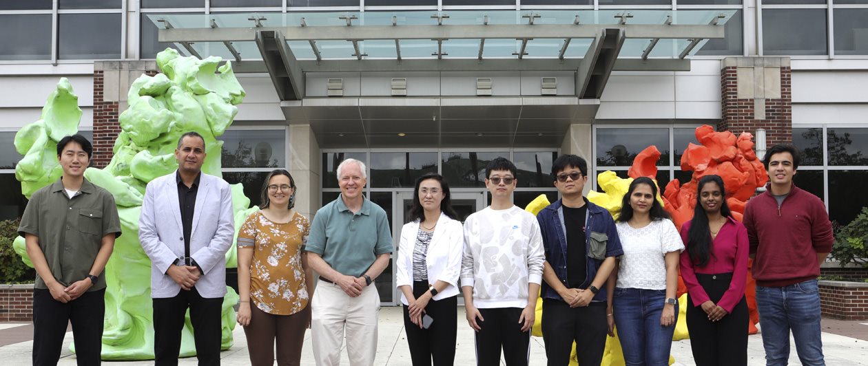 Bioengineering professor Brian Cunningham, Intel Alumni Endowed Chair of Electrical and Computer Engineering, and&nbsp;Ying Fang, professor of pathobiology in the College of Veterinary Medicine (center) and lab members to develop portable point-of-use biosensor for detection of African swine fever virus in farm environments. /&nbsp;<em>Isaac Mitchell&nbsp;</em>